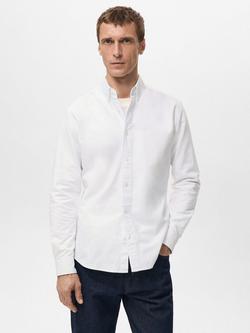 Mango Cotton Oxford Shirt, White