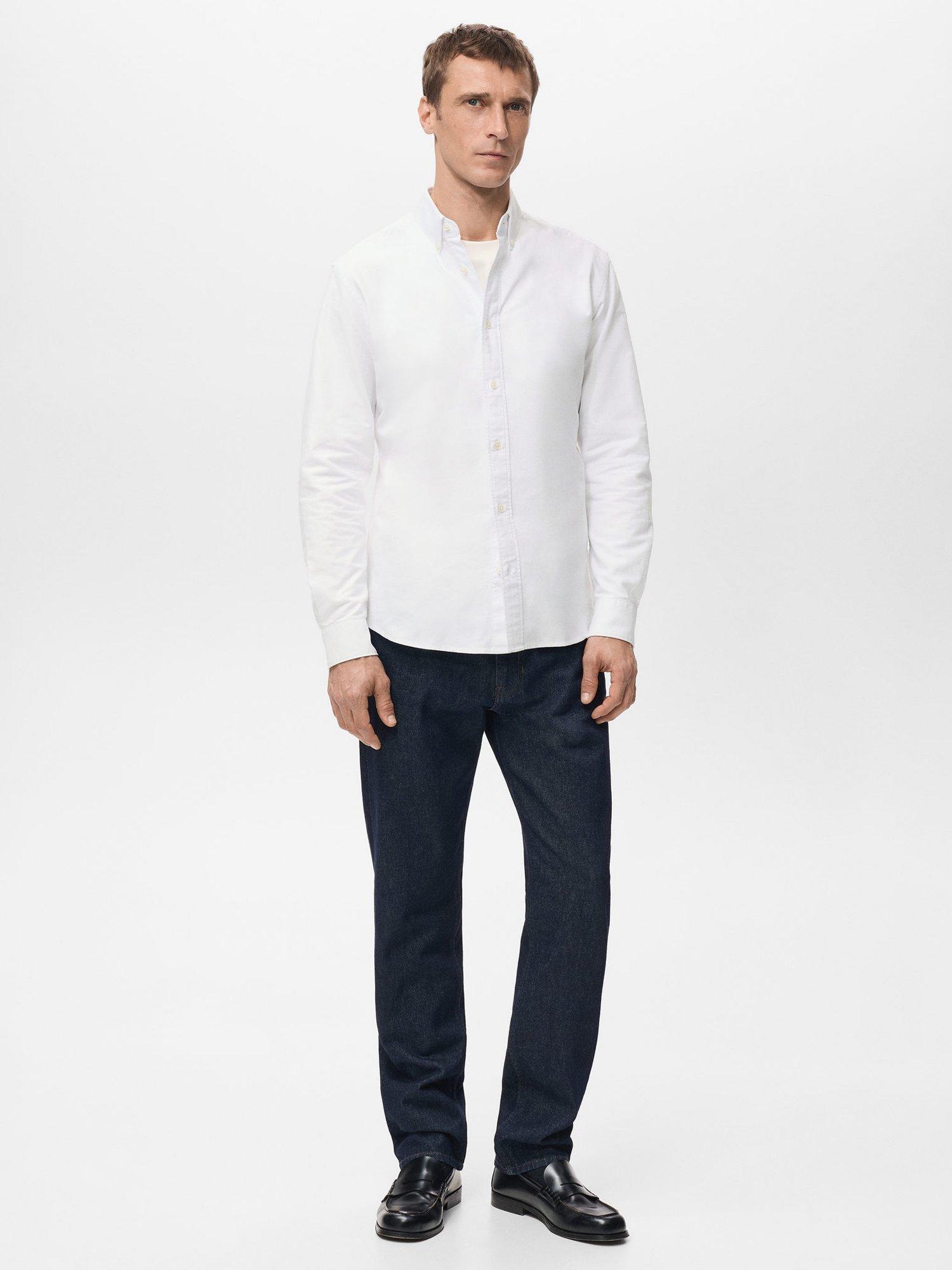 Product image 2 of 7, which shows Mango Cotton Oxford Shirt, White, XS