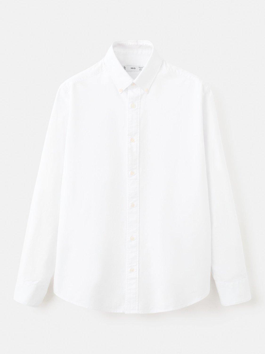 Product image 3 of 7, which shows Mango Cotton Oxford Shirt, White, XS