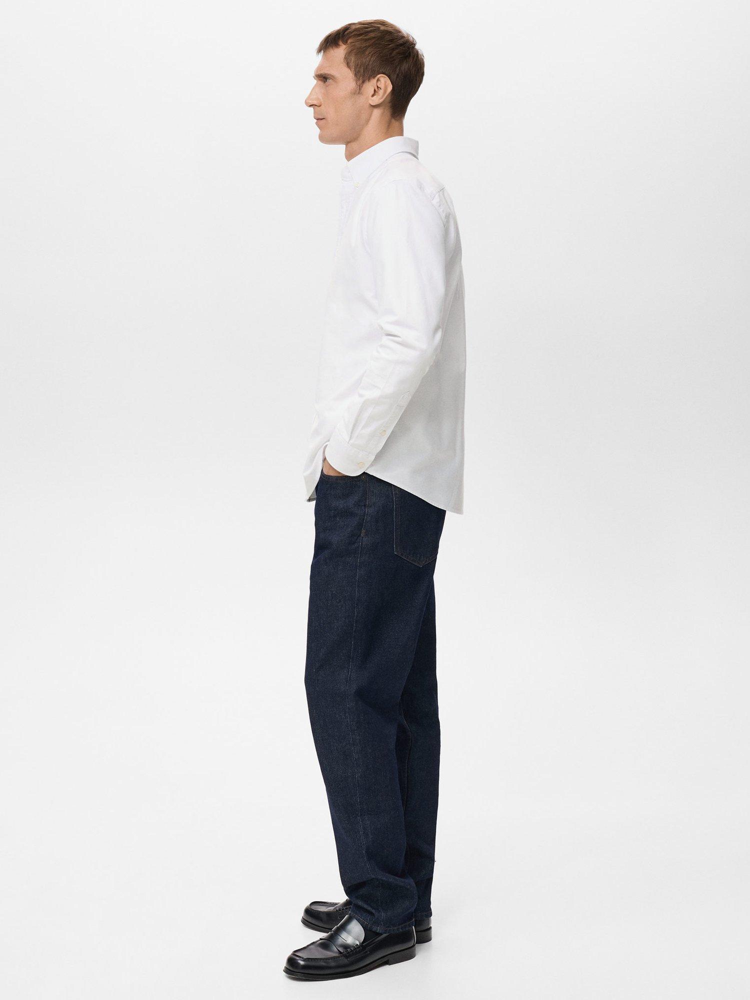 Product image 6 of 7, which shows Mango Cotton Oxford Shirt, White, XS