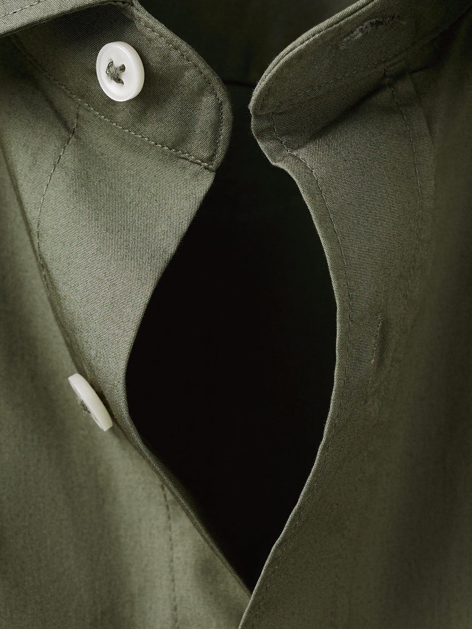 Product image 8 of 8, which shows Mango Play Cotton Shirt, Khaki, L