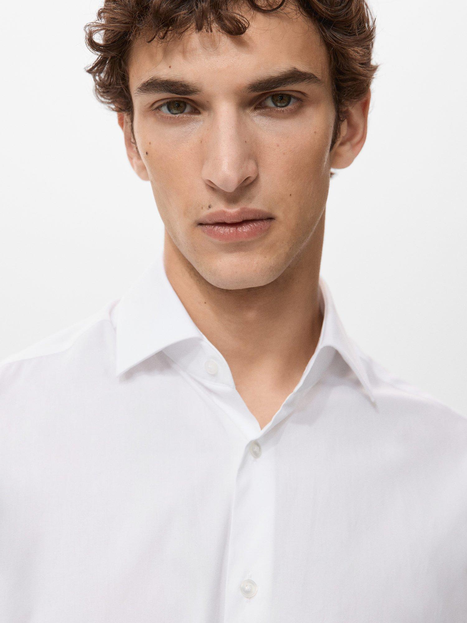 Product image 6 of 8, which shows Mango Play Cotton Shirt, White, XS