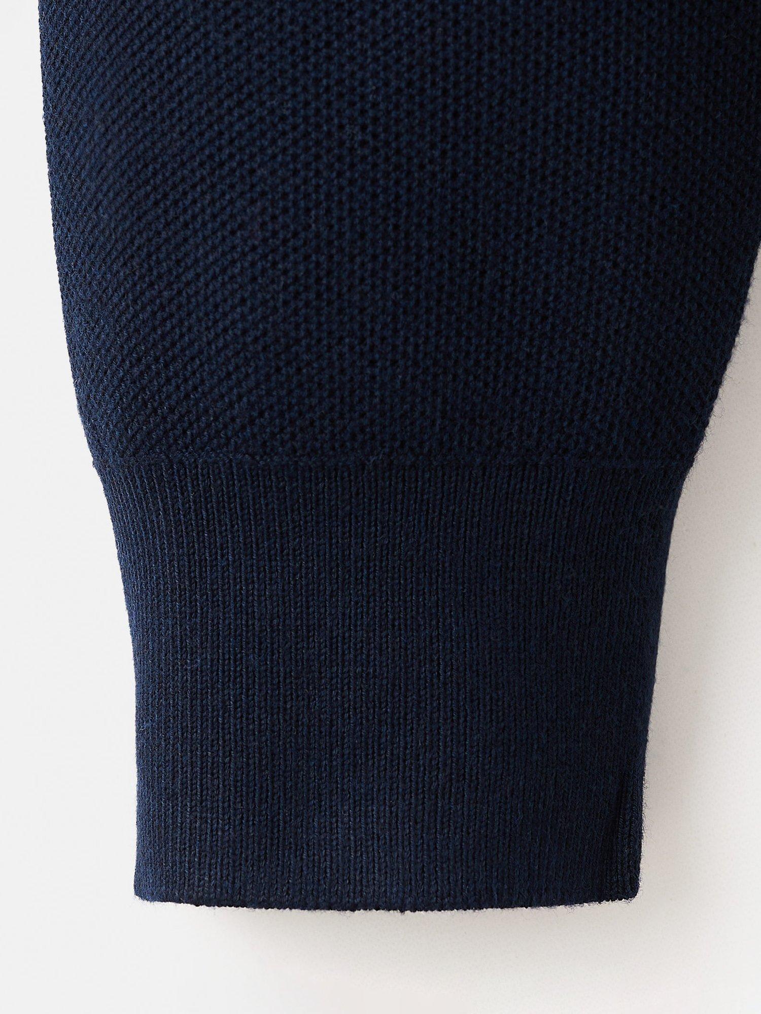 Product image 5 of 8, which shows Mango Ten Crew Neck Jumper with Cotton, Navy, L