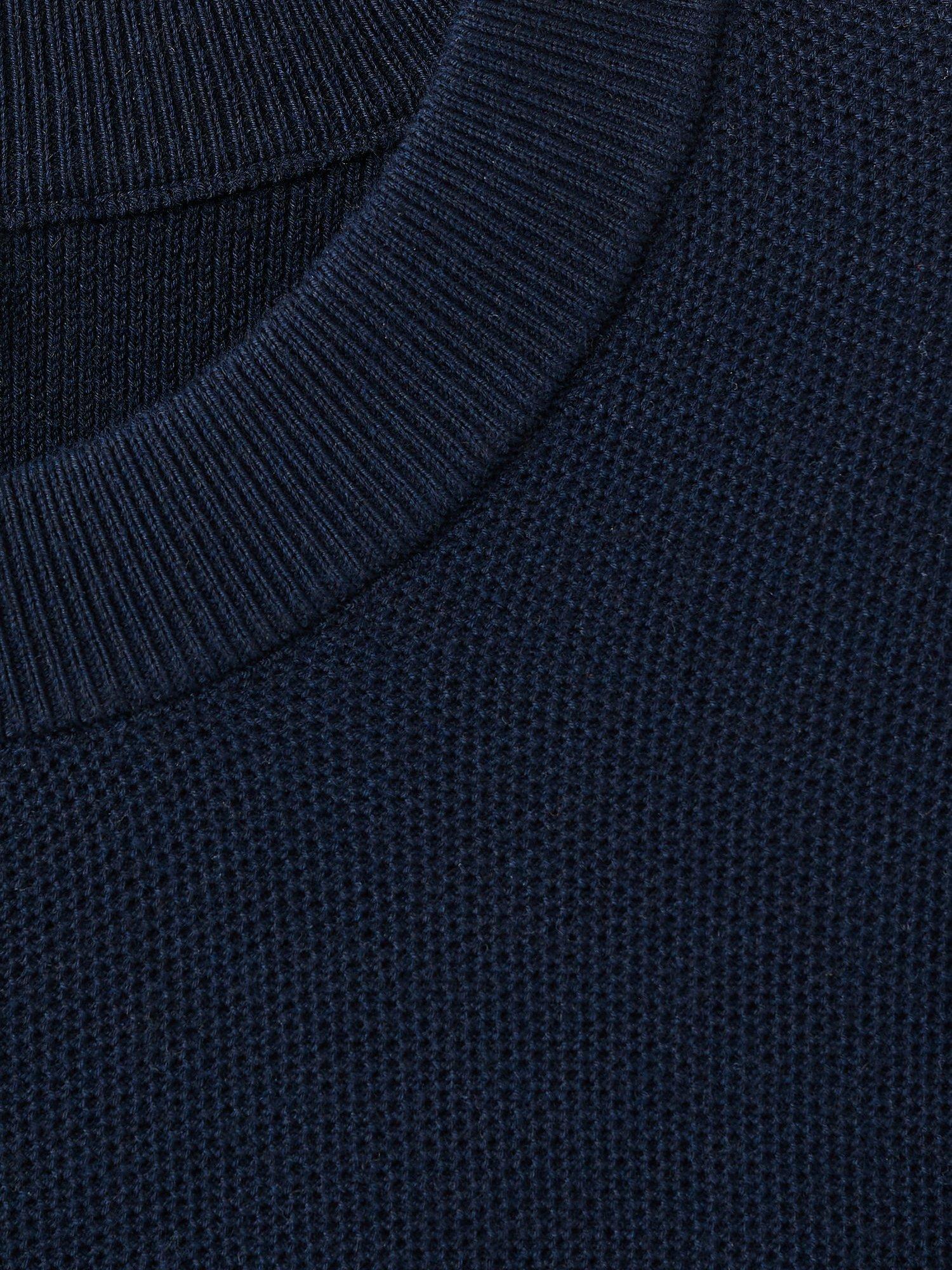Product image 8 of 8, which shows Mango Ten Crew Neck Jumper with Cotton, Navy, L