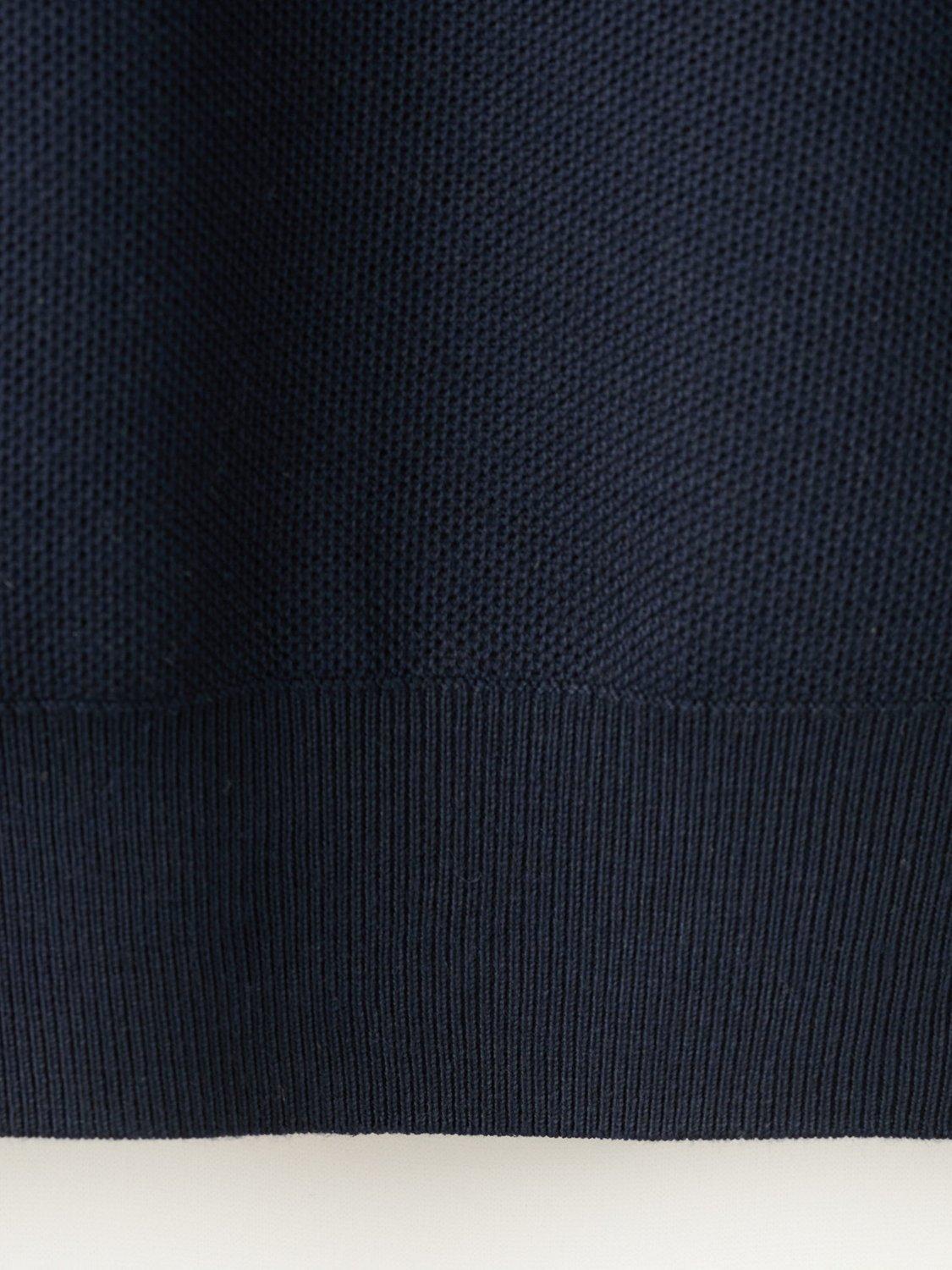 Product image 5 of 8, which shows Mango Tenp Zip Neck Jumper with Cotton, Navy, L