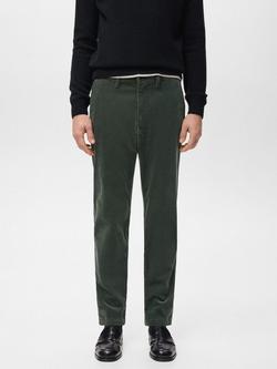 Mango Berdam Corduroy Trousers, Khaki