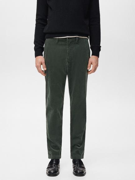Mango Berdam Corduroy Trousers, Khaki