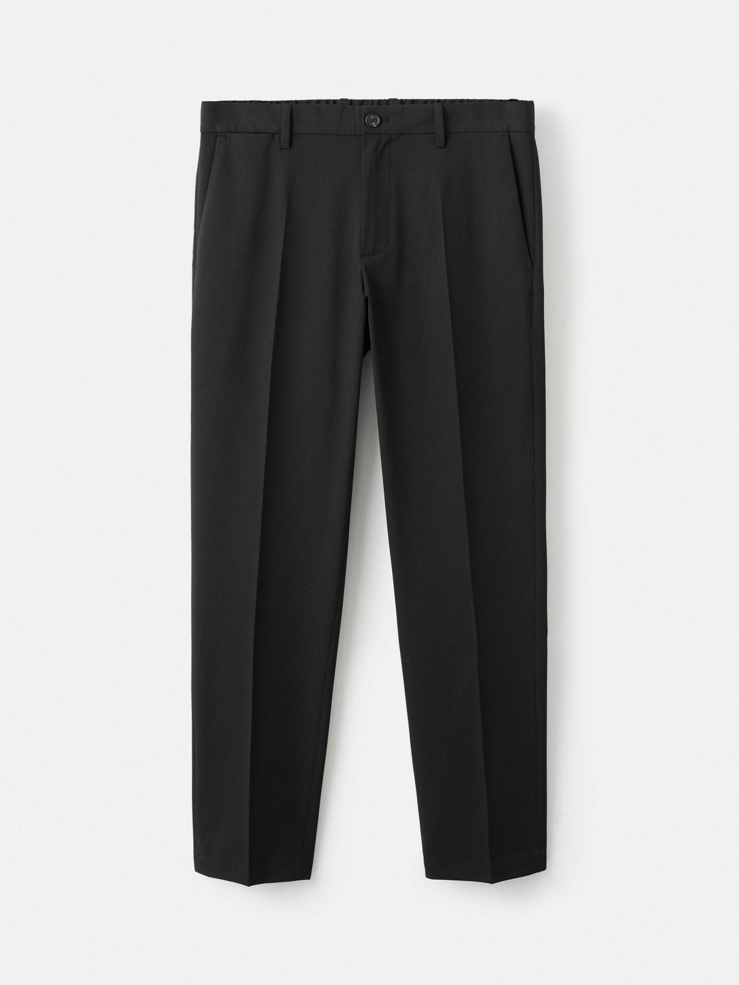 Product image 3 of 8, which shows Mango Bologna Cropped Trousers, Black, 30
