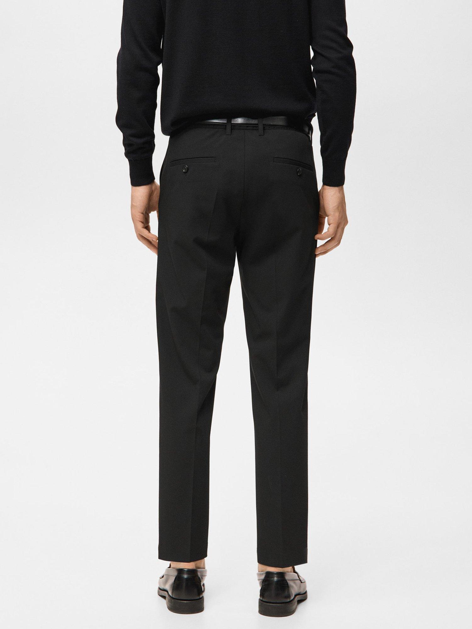 Product image 4 of 8, which shows Mango Bologna Cropped Trousers, Black, 30