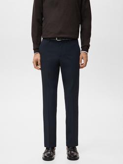 Mango Bologna Cropped Trousers, Navy