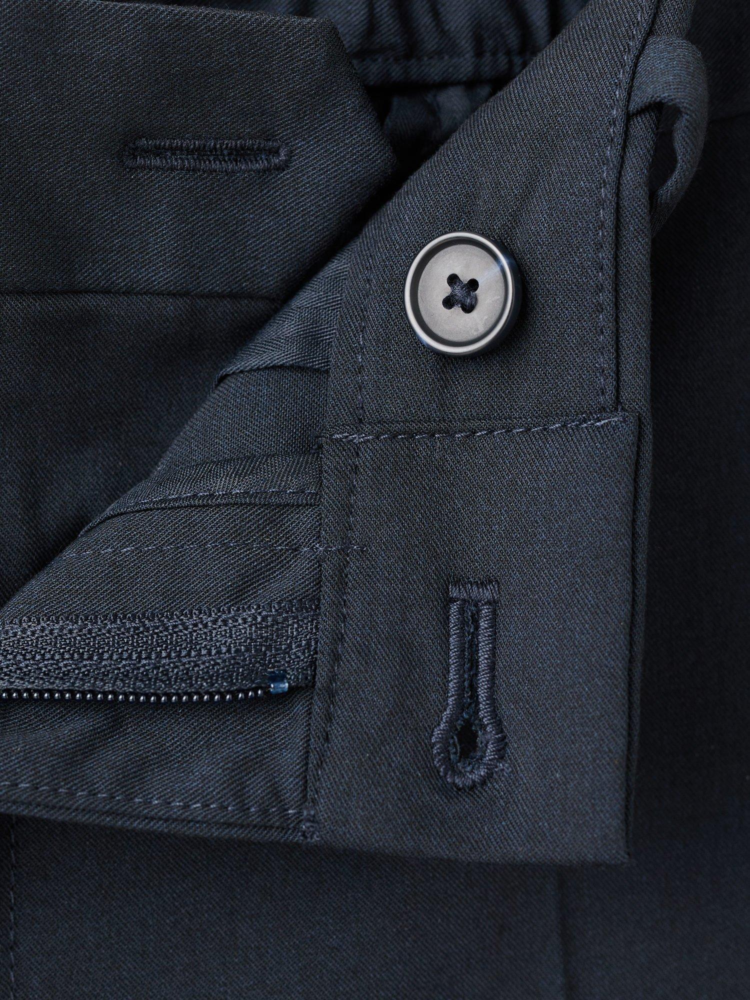 Product image 8 of 8, which shows Mango Bologna Cropped Trousers, Navy, 30