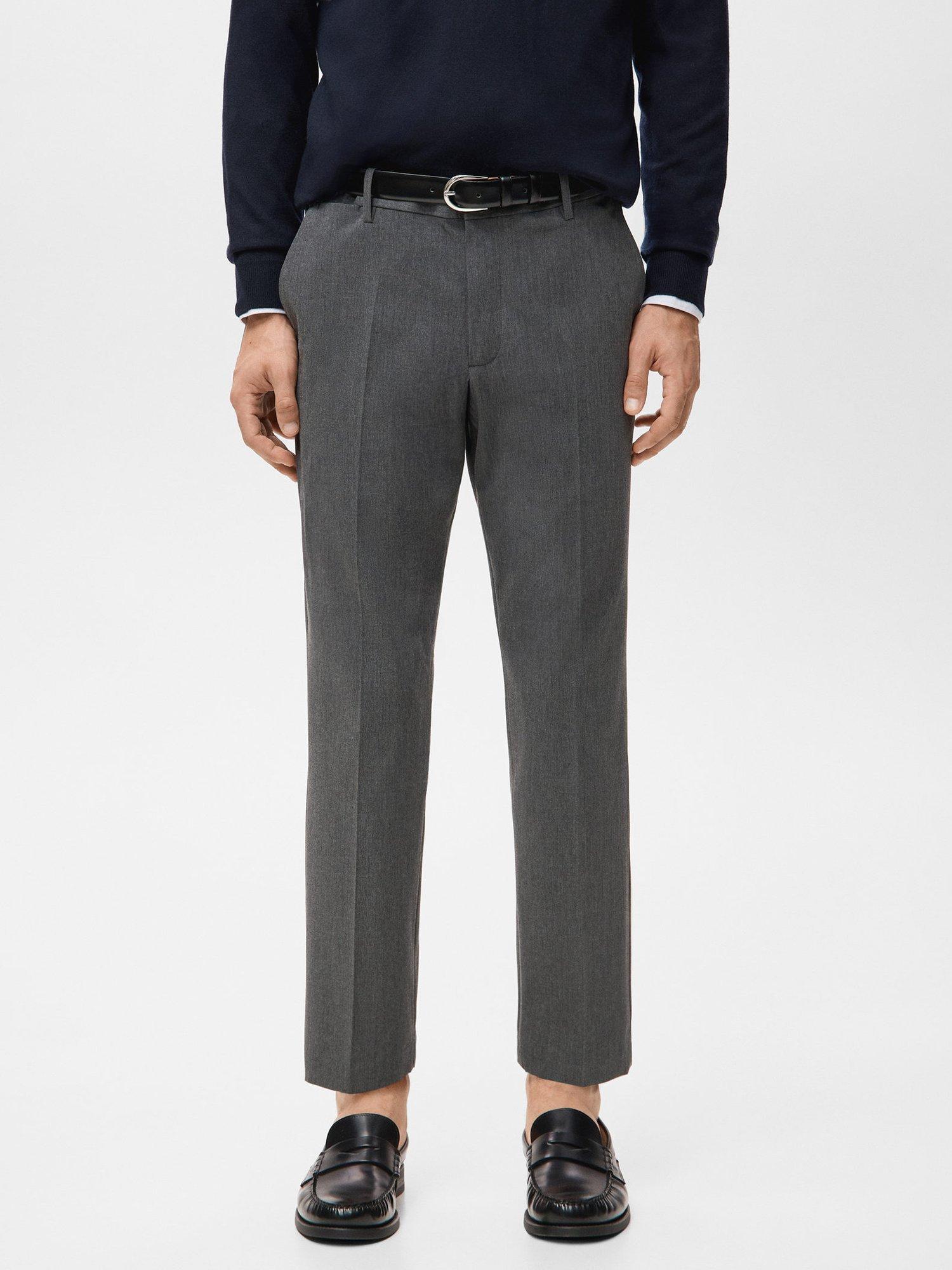 Product image 1 of 8, which shows Mango Bologna Cropped Trousers, Grey, 30