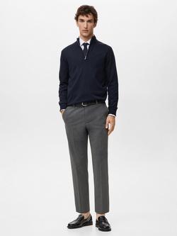 Mango Bologna Cropped Trousers - view 2, Grey