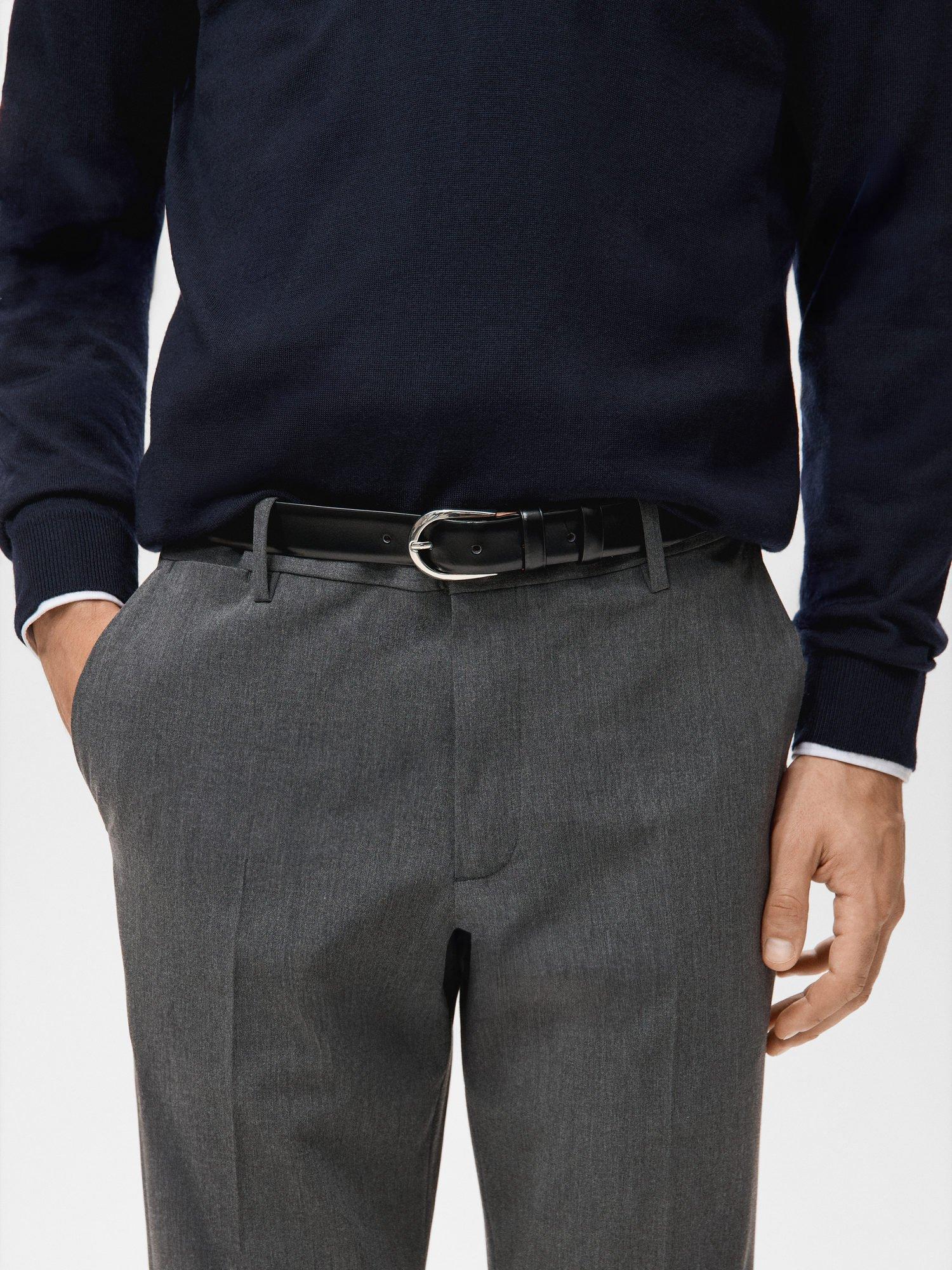 Product image 6 of 8, which shows Mango Bologna Cropped Trousers, Grey, 30