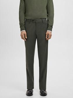 Mango Milan Slim Fit Lightweight Trousers, Khaki
