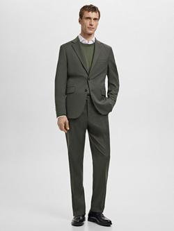 Mango Milan Slim Fit Lightweight Trousers - view 2, Khaki