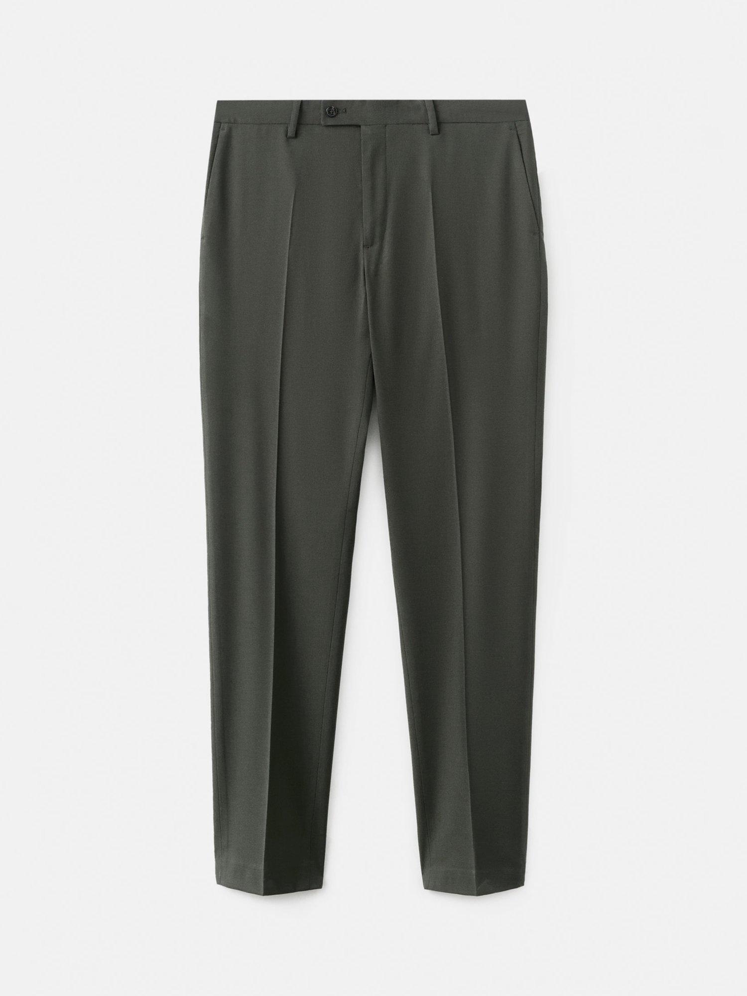 Product image 3 of 8, which shows Mango Milan Slim Fit Lightweight Trousers, Khaki, 30