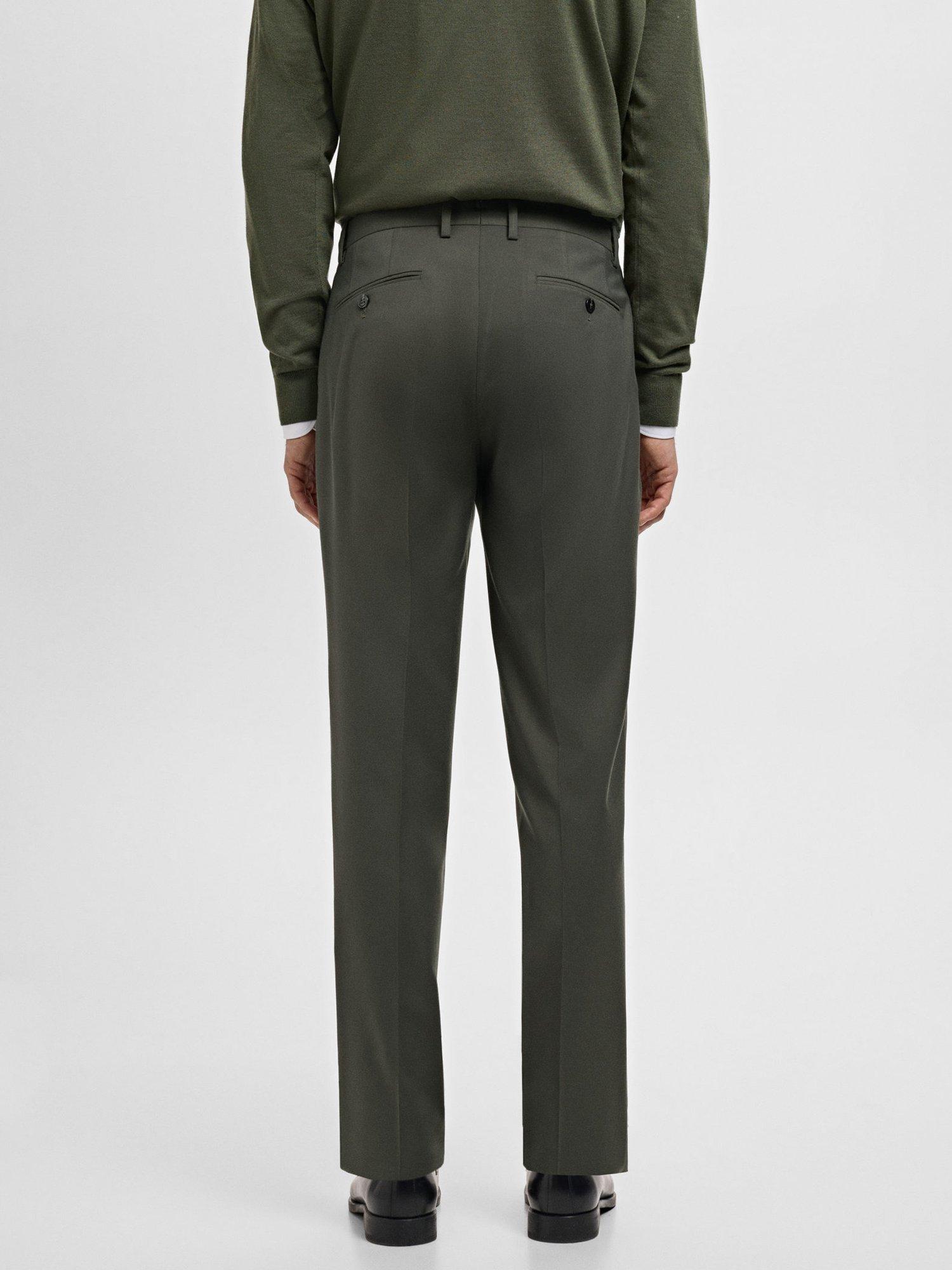 Product image 4 of 8, which shows Mango Milan Slim Fit Lightweight Trousers, Khaki, 30