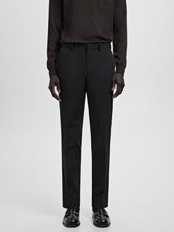 Mango Paris Super Slim Fit Lightweight Trousers, Black