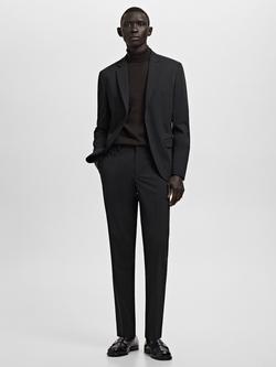 Mango Paris Super Slim Fit Lightweight Trousers - view 2, Black