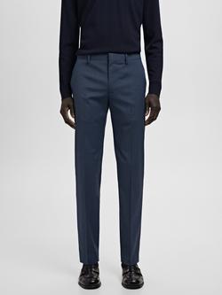 Mango Paris Super Slim Fit Lightweight Trousers, Medium Blue