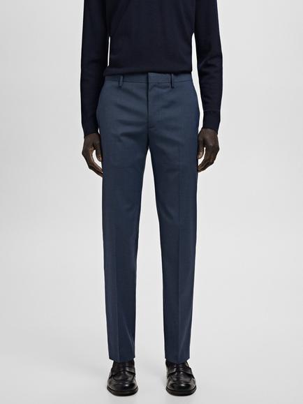 Mango Paris Super Slim Fit Lightweight Trousers, Medium Blue