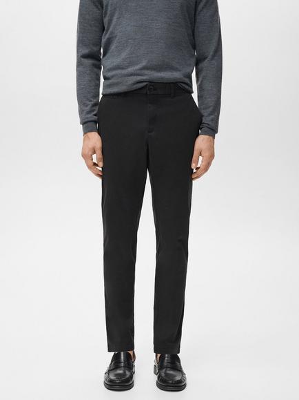 Mango Prato Straight Fit Chinos, Black