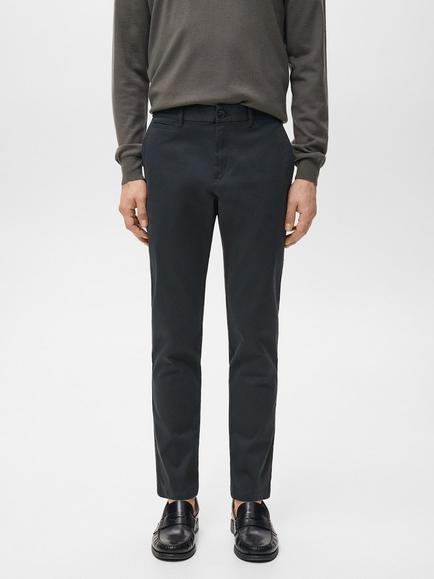 Mango Prato Straight Fit Chinos, Navy
