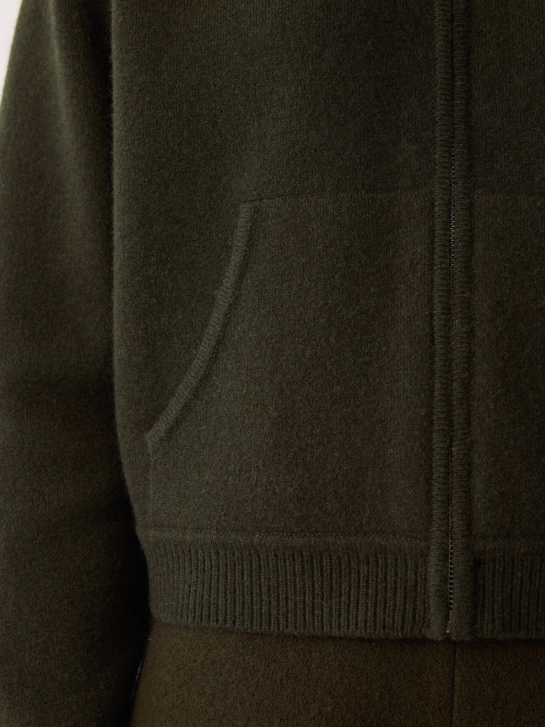 Product image 4 of 7, which shows Jigsaw Knitted Bomber Jacket, Khaki, XS