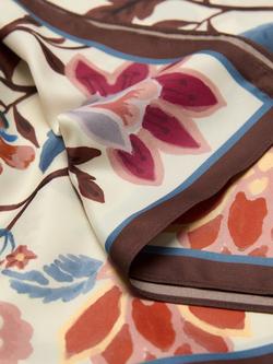 Mango Clavel Floral Scarf, Dark Brown - view 2, Dark Brown