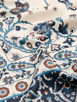 Mango Hojas Square Scarf, Navy/White - view 2, Navy/White