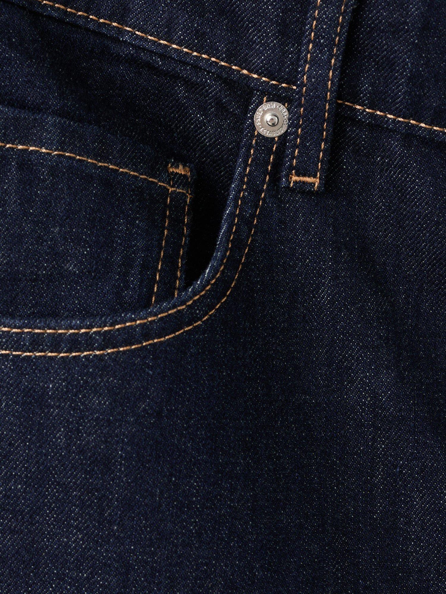 Product image 5 of 8, which shows Mango Annie Low Rise Wide Leg Jeans, Blue, 10