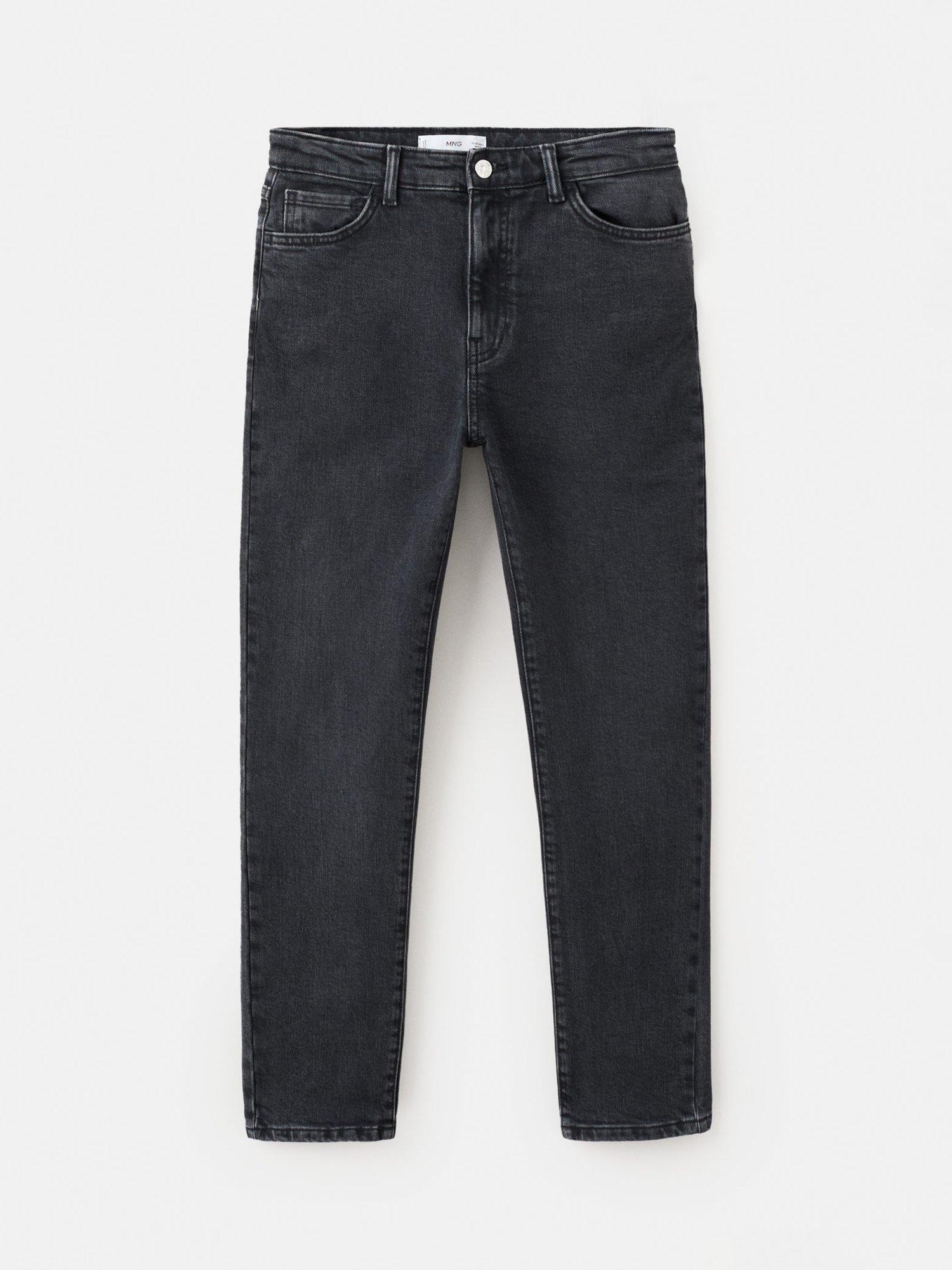 Product image 3 of 8, which shows Mango Claudia Slim Fit Cropped Jeans, Black, 10