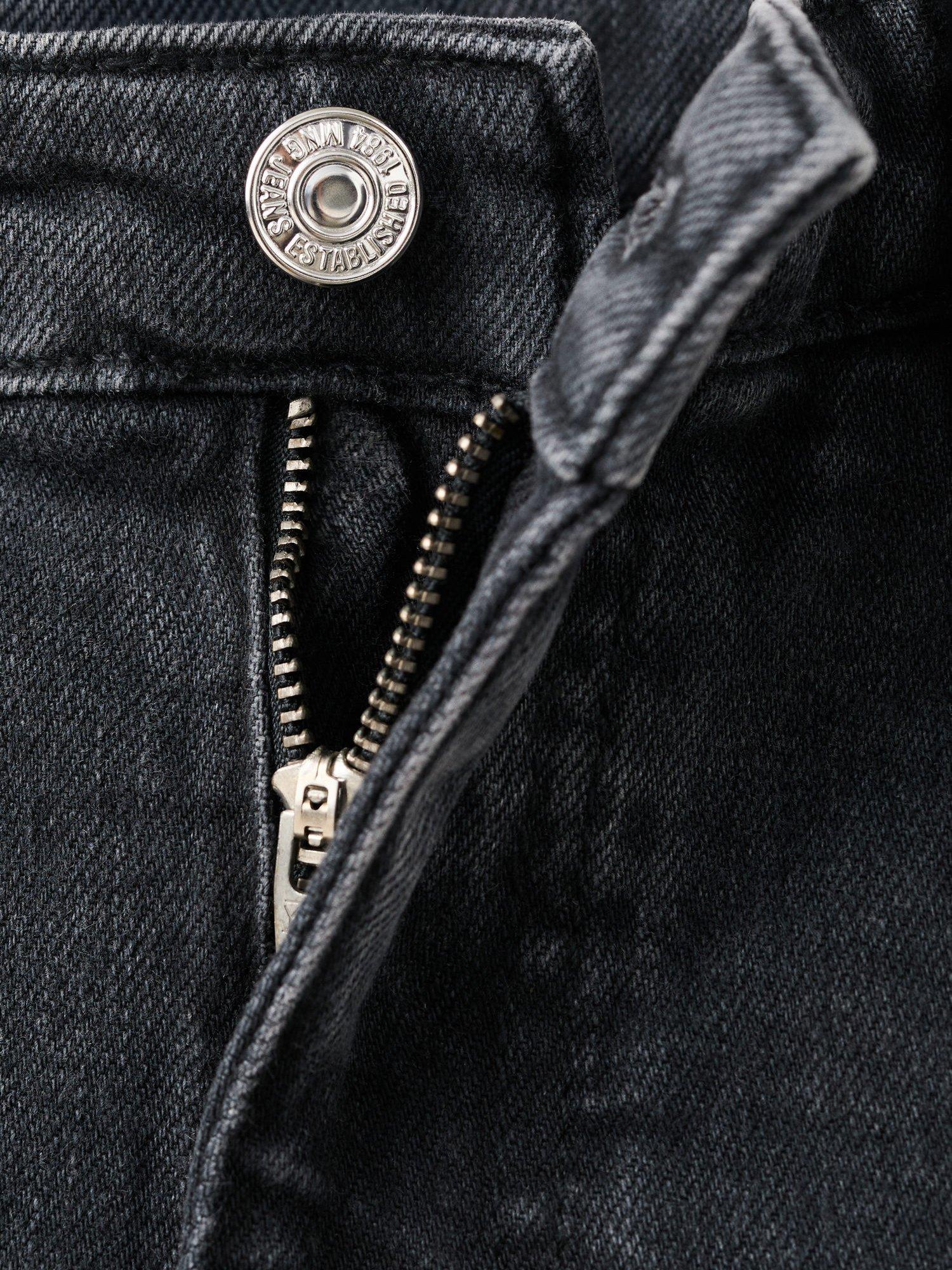 Product image 8 of 8, which shows Mango Claudia Slim Fit Cropped Jeans, Black, 10