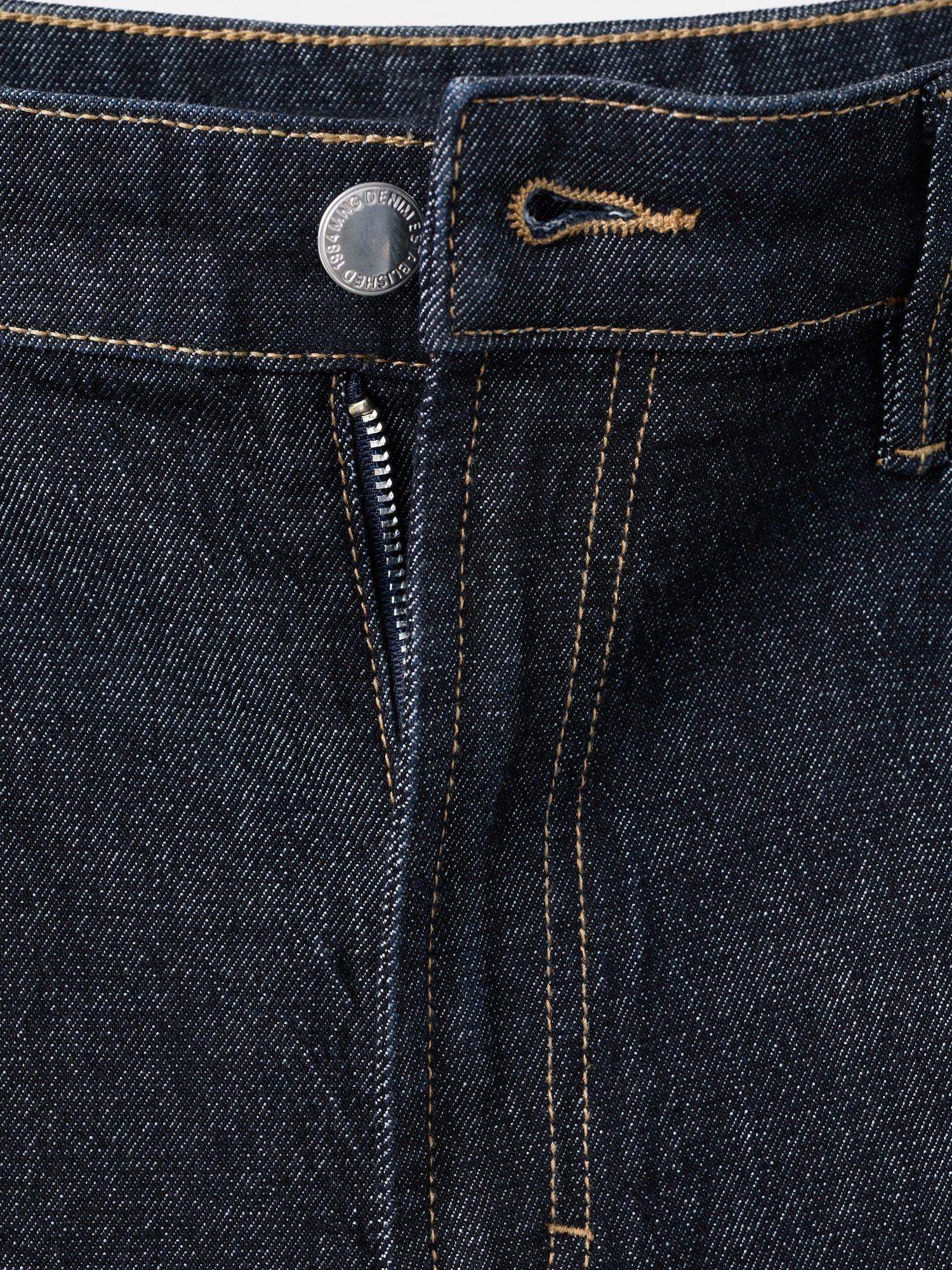 Product image 8 of 8, which shows Mango Elise High Waist Wide Leg Jeans, Blue, 10