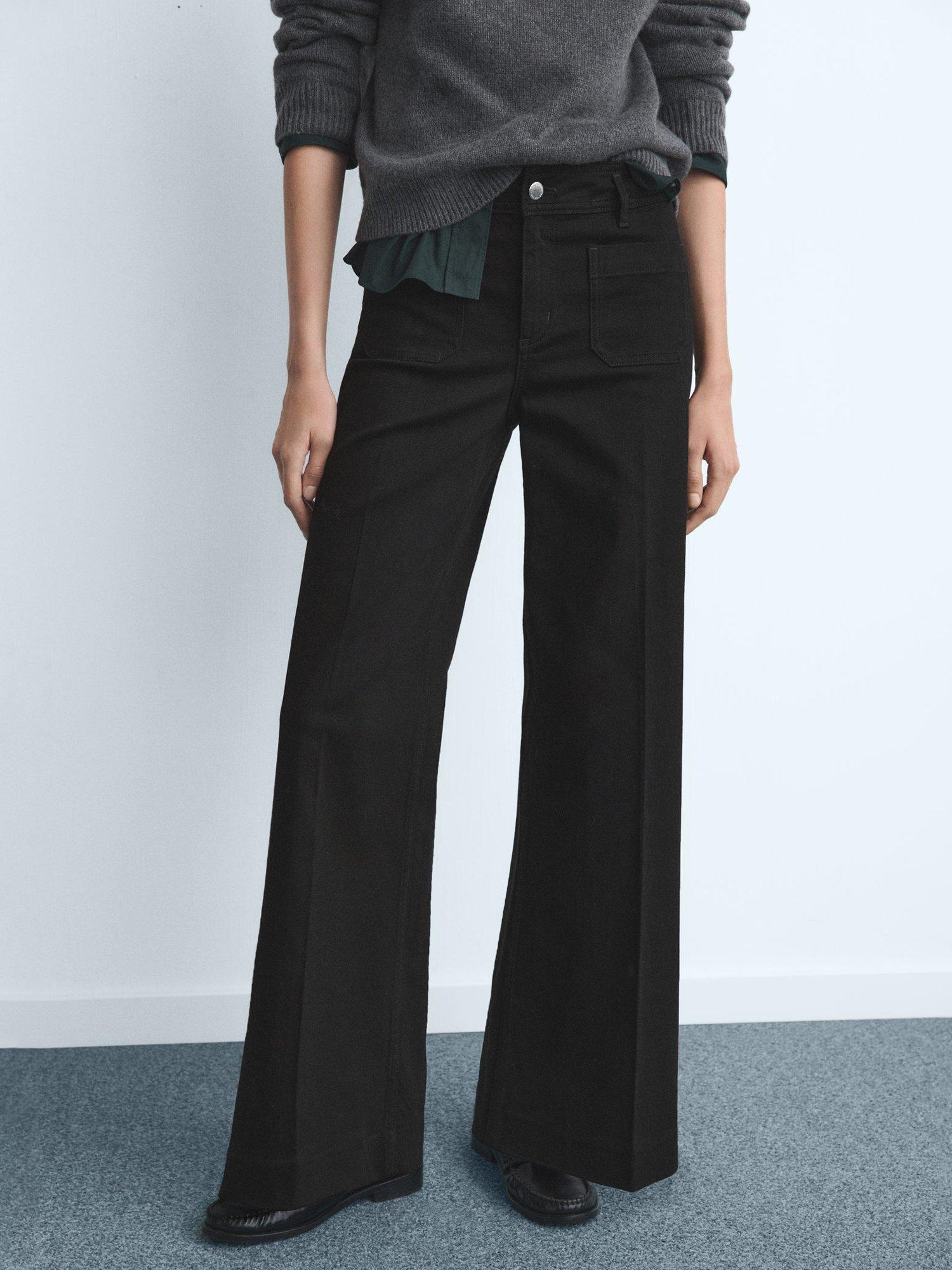 Product image 1 of 8, which shows Mango Jessie Wide Leg Jeans, Open Grey, 10