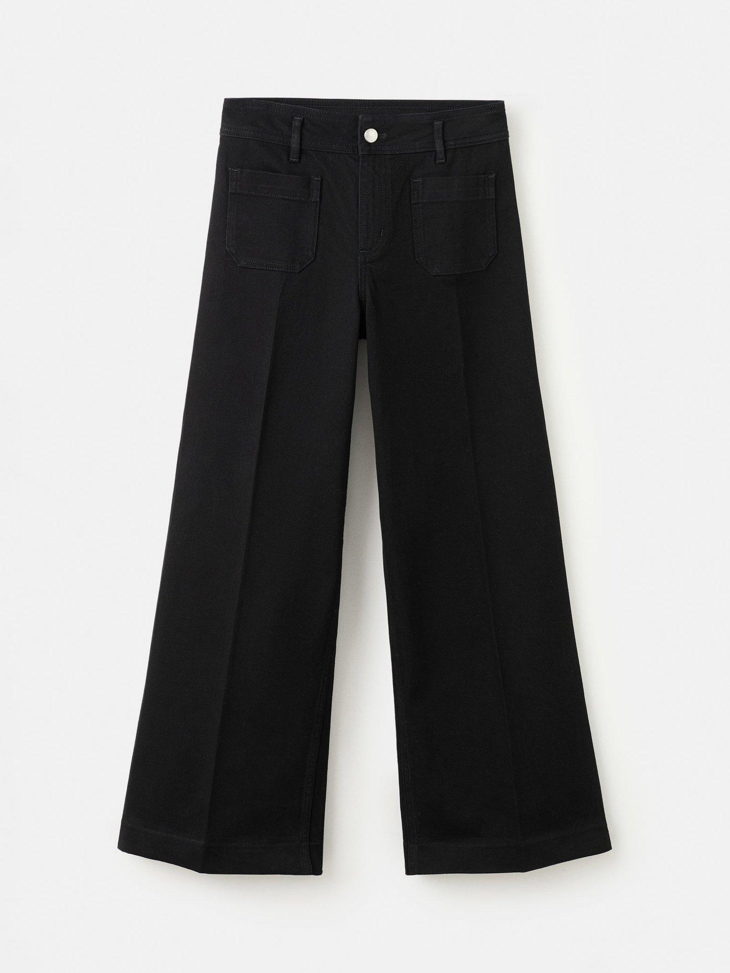 Product image 3 of 8, which shows Mango Jessie Wide Leg Jeans, Open Grey, 10