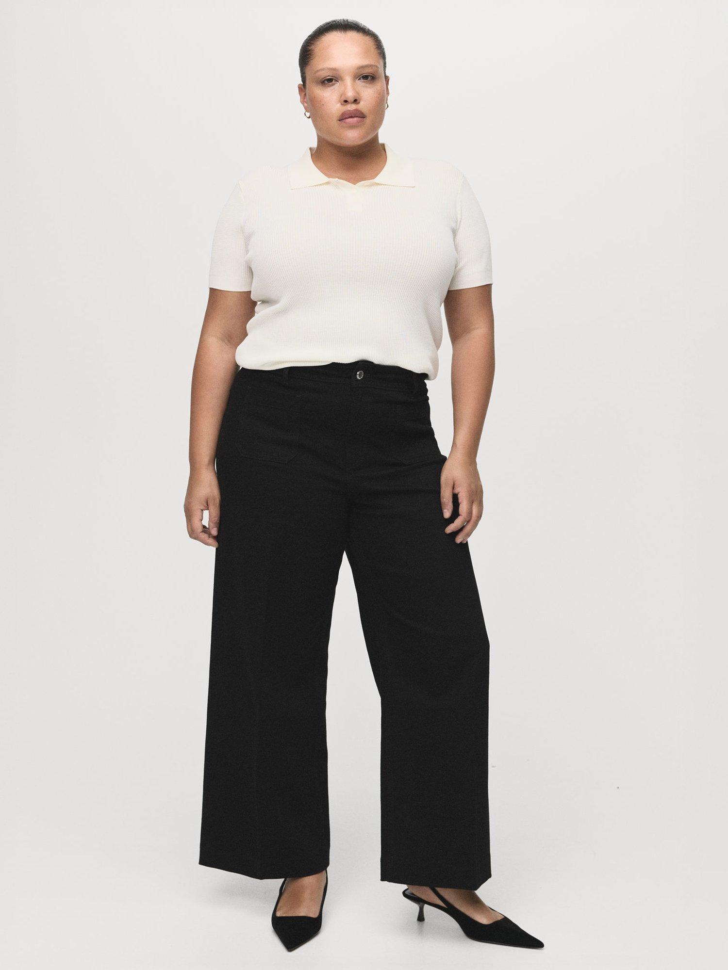 Product image 7 of 8, which shows Mango Jessie Wide Leg Jeans, Open Grey, 10