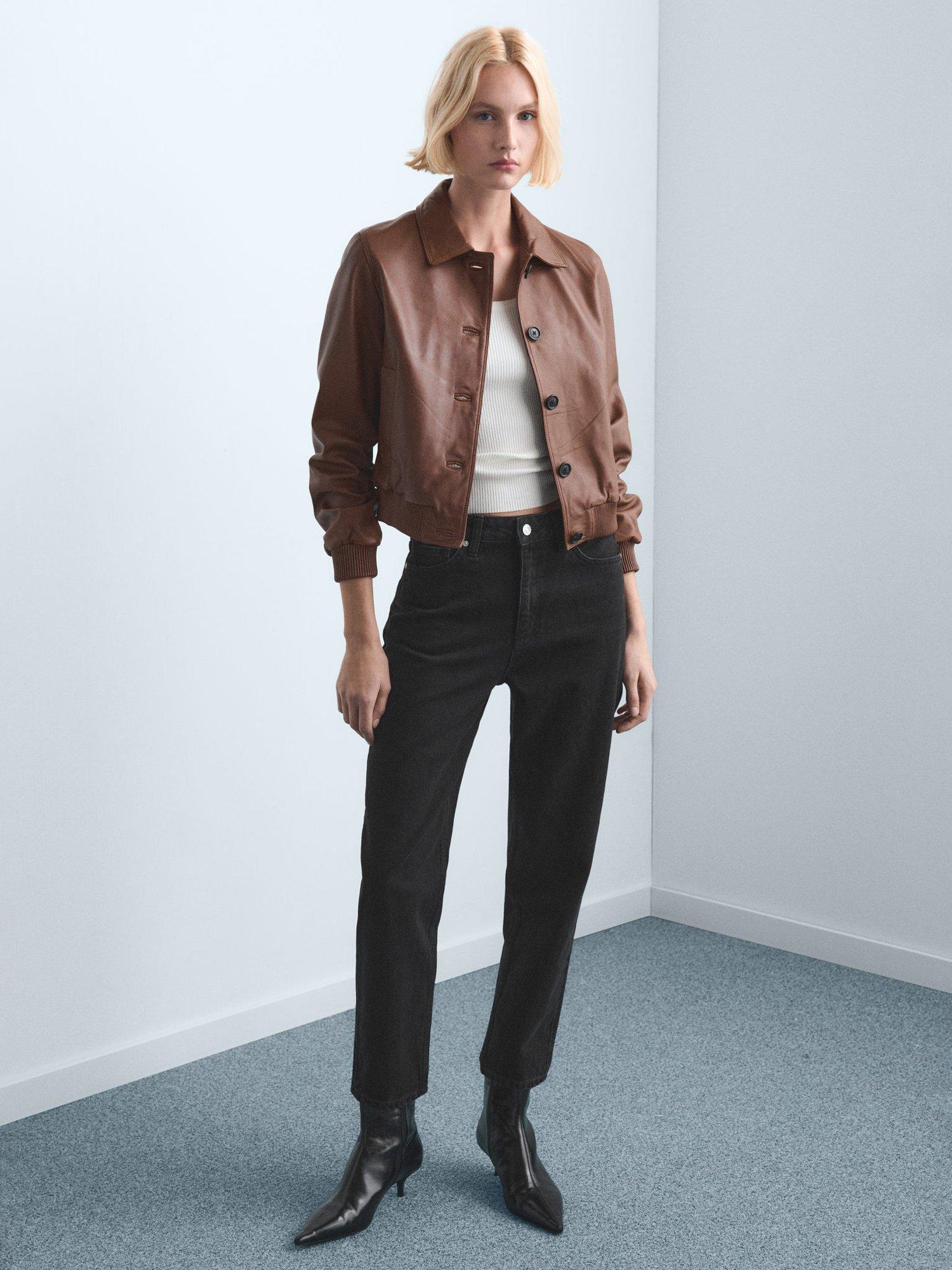 Product image 2 of 8, which shows Mango High Rise Mom Jeans, Open Grey, 10