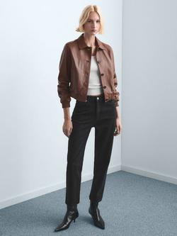 Mango High Rise Mom Jeans, Open Grey - view 2, Open Grey