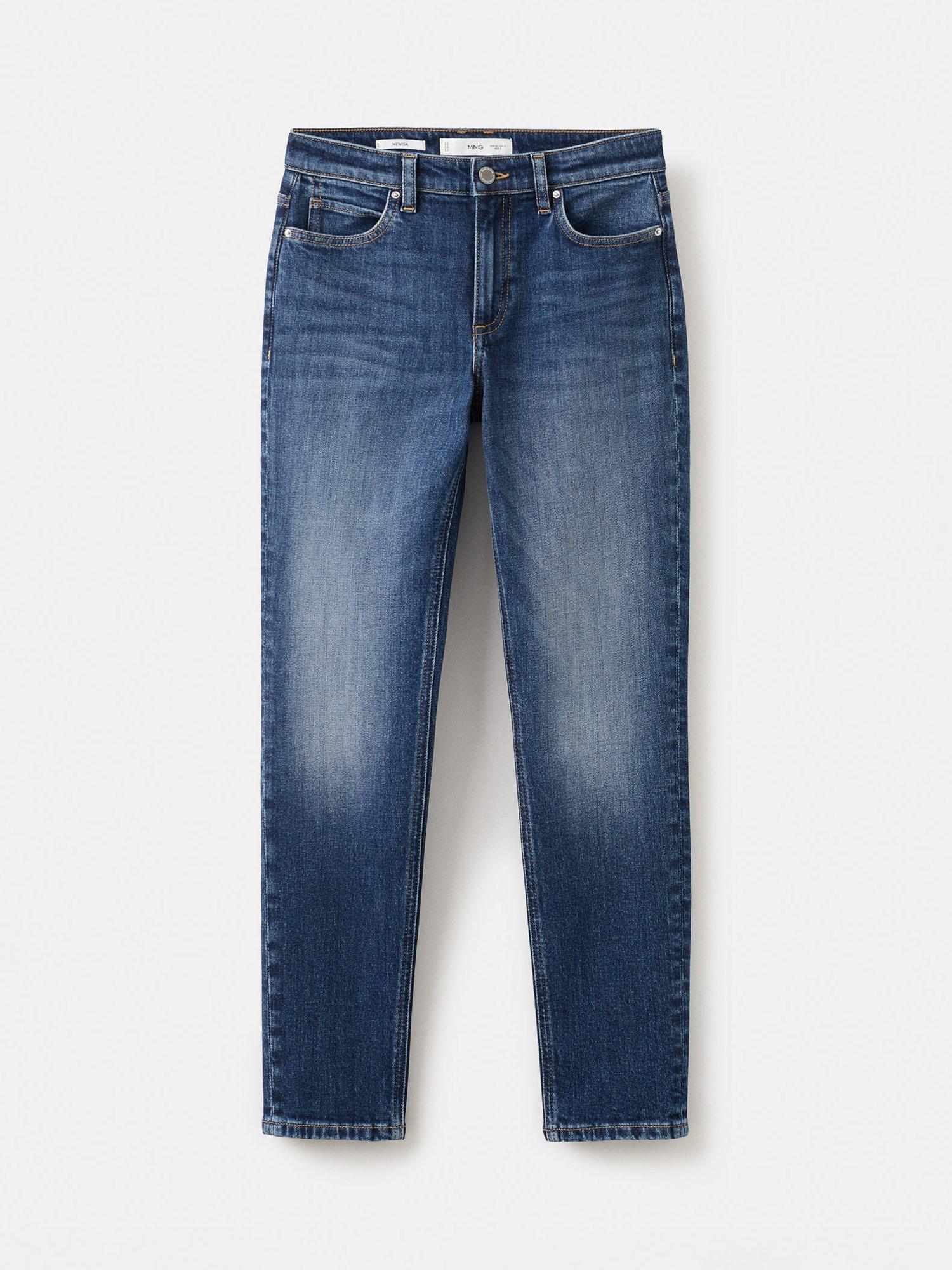 Product image 3 of 9, which shows Mango Newisa Cropped Skinny Jeans, Open Blue, 10
