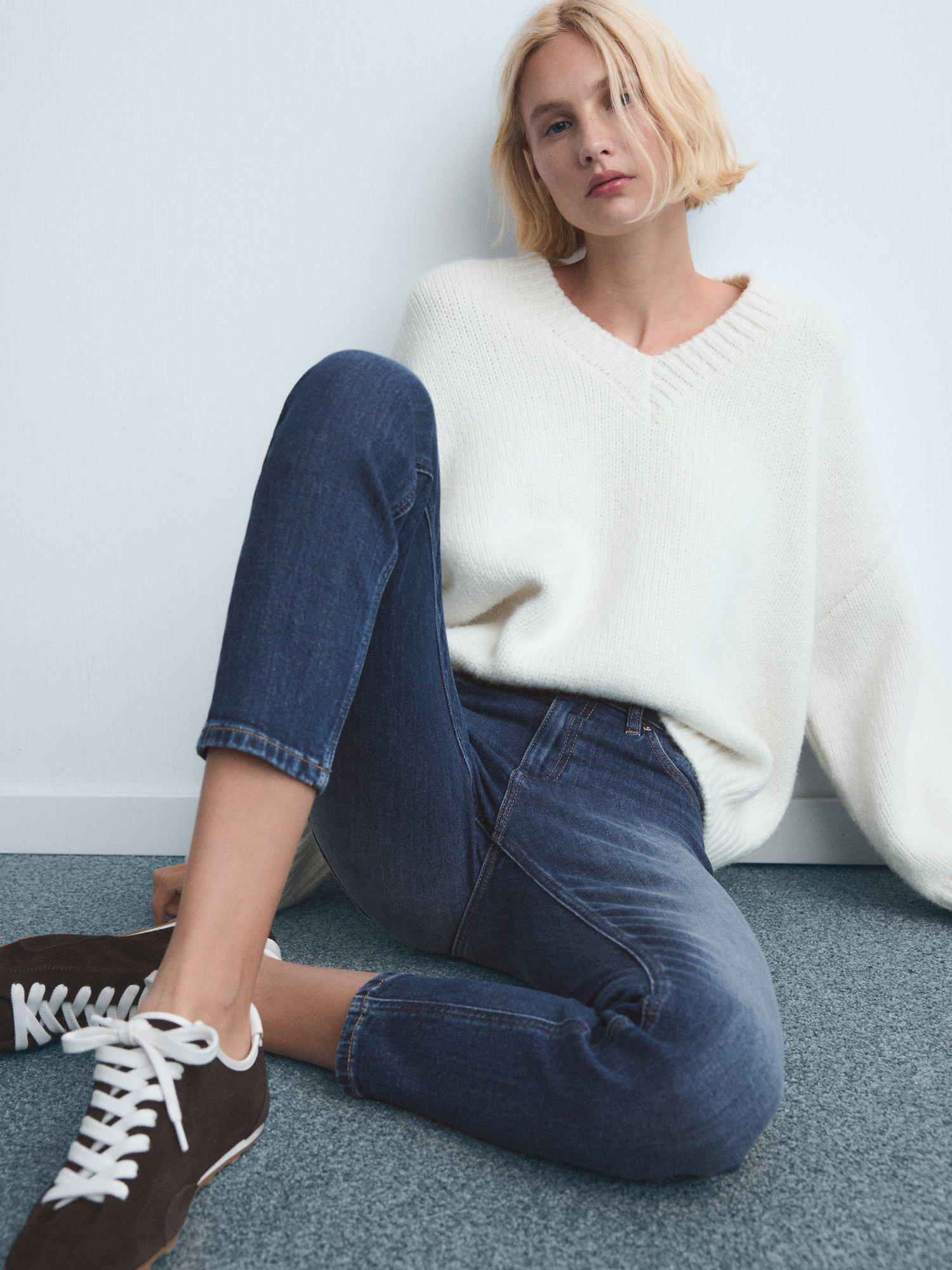 Product image 7 of 9, which shows Mango Newisa Cropped Skinny Jeans, Open Blue, 10