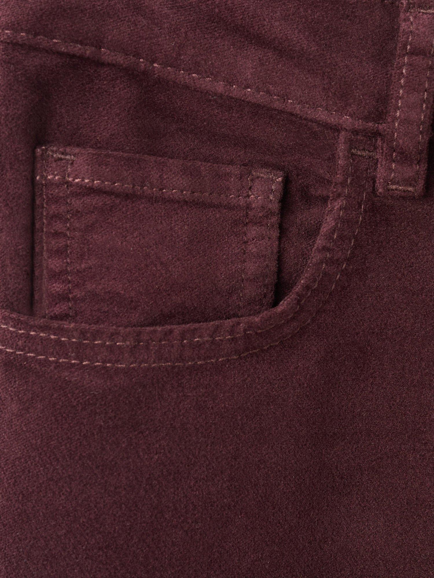Product image 5 of 7, which shows Mango Violet Velvet Flared Jeans, Dark Red, 10
