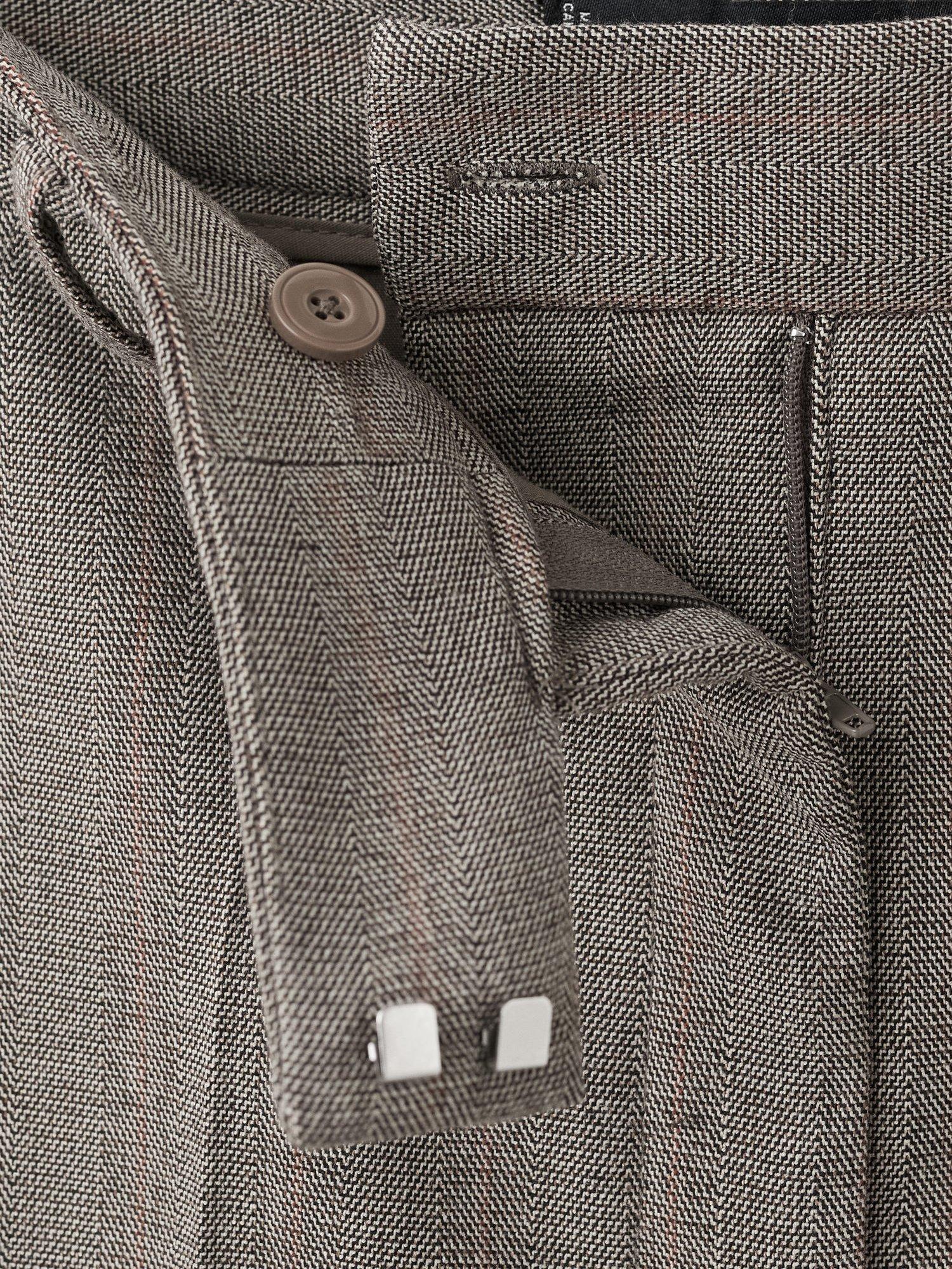 Product image 8 of 8, which shows Mango Newarm Cropped Tailored Trousers, Light Grey, 10