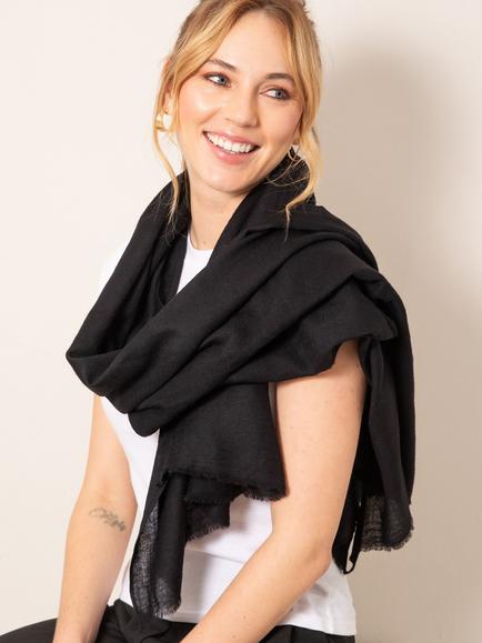 Alie Street Aurielle Wool Rich Scarf, Black