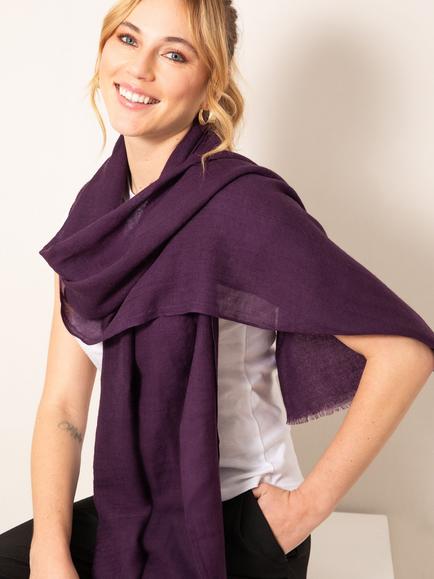 Alie Street Aurielle Wool Rich Scarf, Imperial Purple