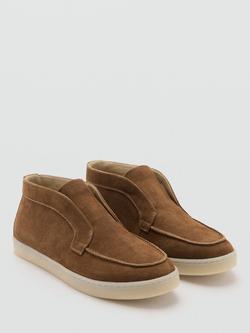Mango Easy Suede Boots - view 2, Tan