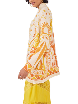Hayley Menzies Magic Leopard Cardigan, Yellow - view 2, Yellow