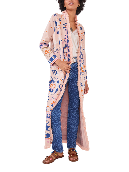 Hayley Menzies Desert Loom Duster Coat, Desert Loom - Pink - view 2, Desert Loom - Pink