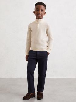 Reiss Kids' Blackhall Half Zip Jumper - view 2, White